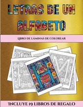 Libro de laminas de colorear (Letras de un alfabeto inventado)