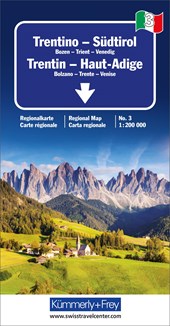 Trentino - Südtirol Nr. 03 Regionalkarte Italien 1:200 000