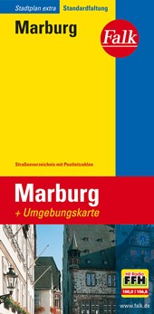 Falk Stadtplan Extra Standardfaltung Marburg 1:16 000