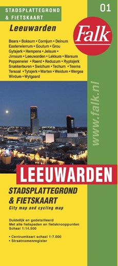 Leeuwarden stadsplattegrond & fietskaart